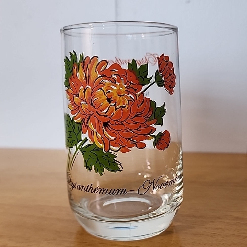 Flower of The Month November Glass